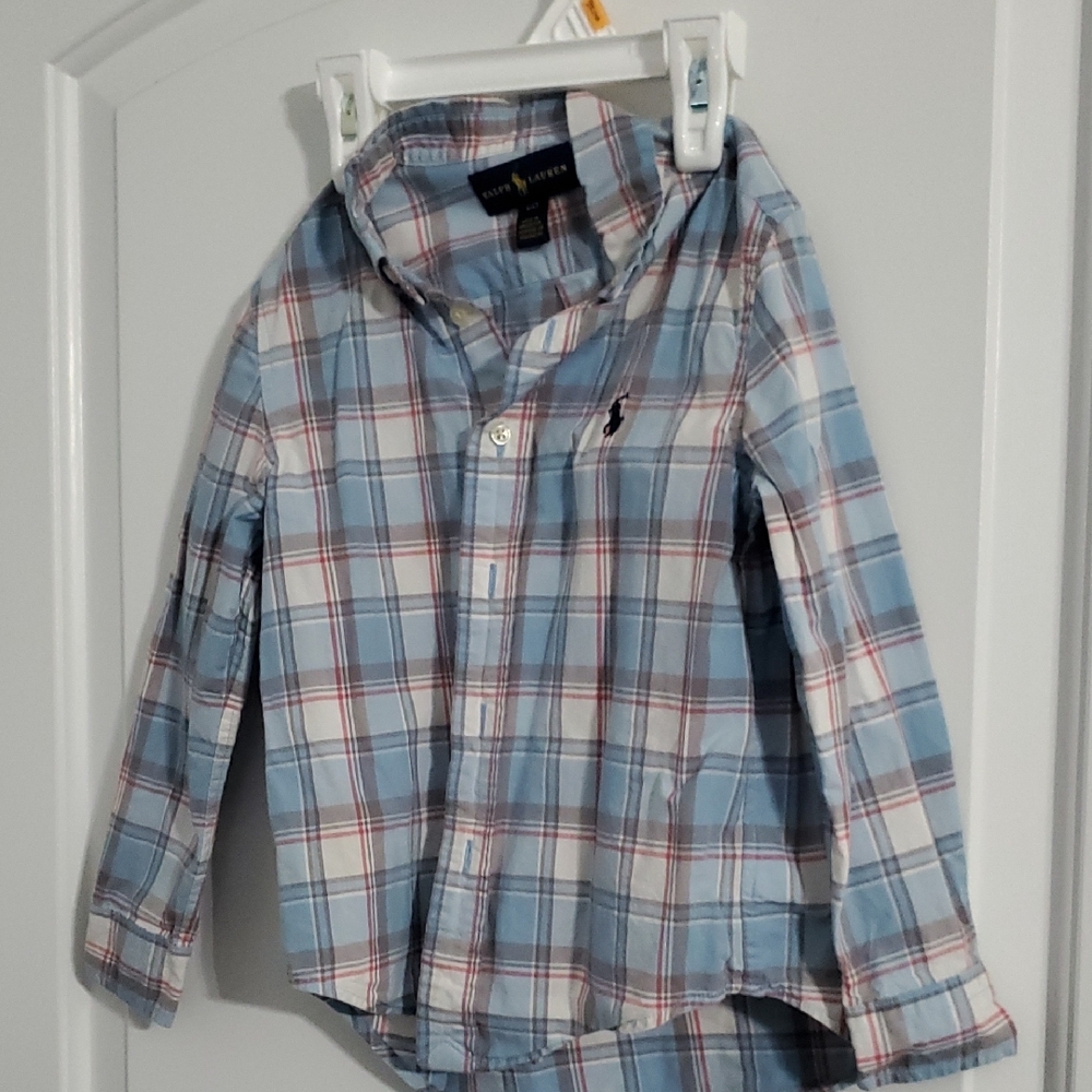 Ralph Lauren Kids Blue Plaid Shirt